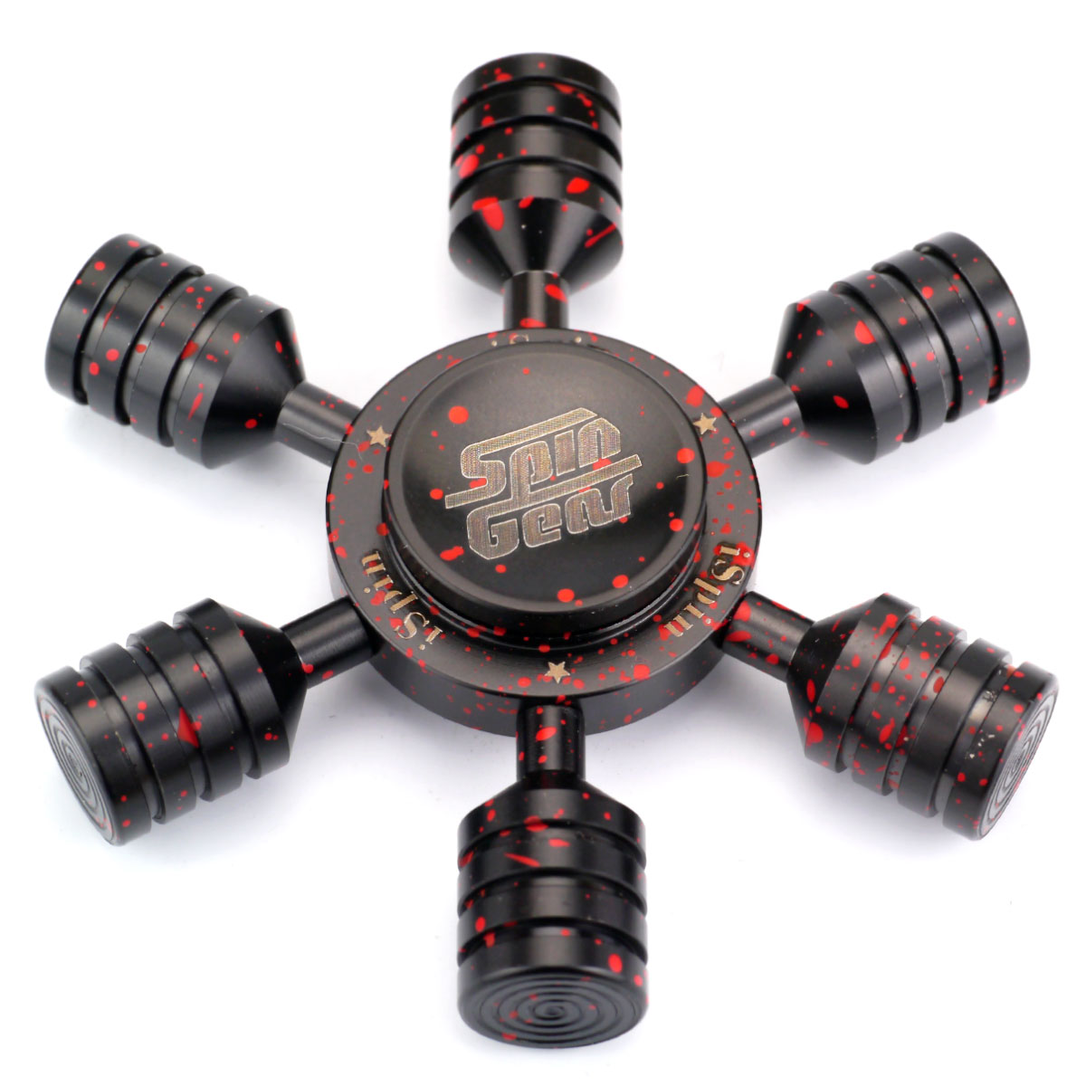 ハンドスピナー　ispin s 黒　スチール ハンドスピナー ispin s